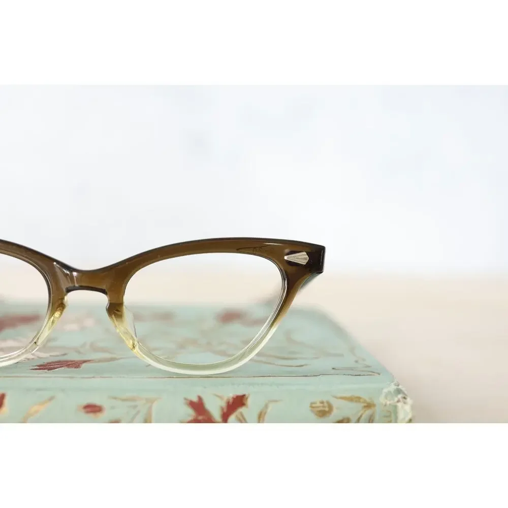 Vintage Graceline Cat eye rockabilly eyeglass 1960s Pin up NOS